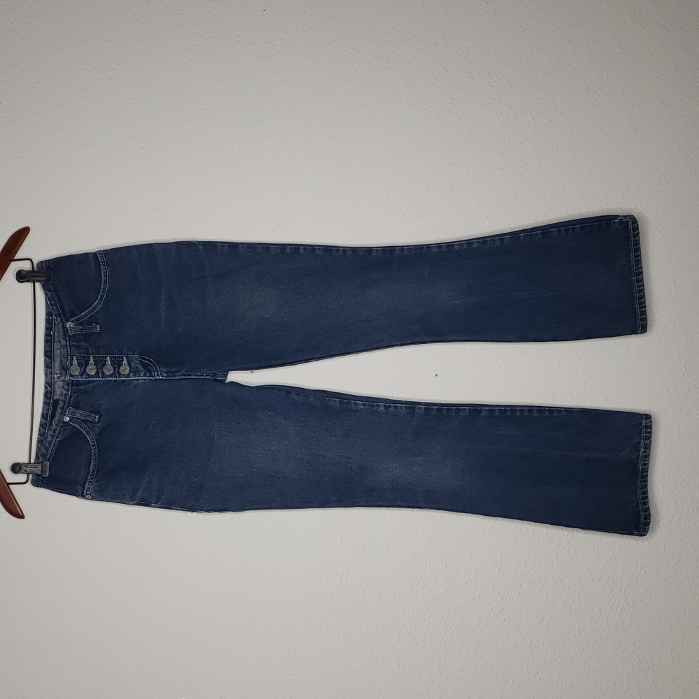 Vintage No Boundaries 100% Cotton Button Fly Boot Cut Jeans Size 3 Y2K Retro